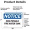 Signmission Non-Potable Fire Water Tank OSHA Notice Sign, Vinyl Decal, 10in W x 7in L, 2PK OS-2PACK-NS-D-710-L-15088 - alternate 6